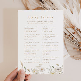 ALYSSA Boho Blume Babydusche Trivia Game Card Einladung