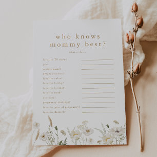ALYSSA, der die Mommy Best Baby Shower Game Card k Einladung