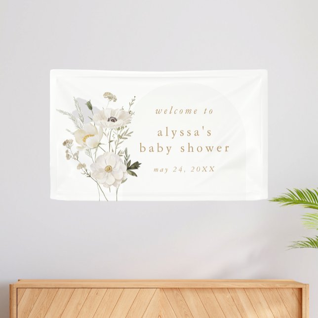 ALYSSA Floral Summer Boho Wild Blume Babydusche Banner (ALYSSA Floral Summer Boho Wild Flower Baby Shower Banner)