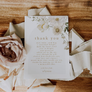 ALYSSA Floral Summer Boho Wild Blume Babydusche Dankeskarte