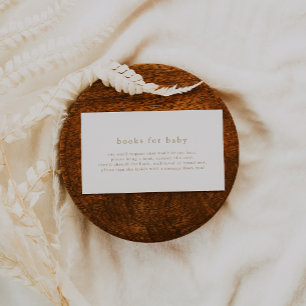 ALYSSA Gold Boho Simple Baby Showbücher für Baby Begleitkarte