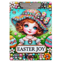 ALYSSA ~ HAPPY EASTER ~ Vintage Girl Eggs ~ Klemmbrett