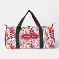 Alyssa Mae Hand Drawn Pink und Orange Foliage