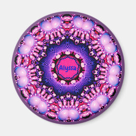 ALYSSA ~ Personalisierte Gems Muster Fraktal ~ Magnet