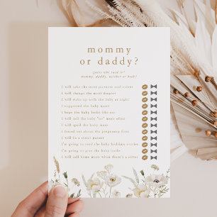 ALYSSA rät, wer Mommy Daddy Baby Showspielkarte ha Einladung