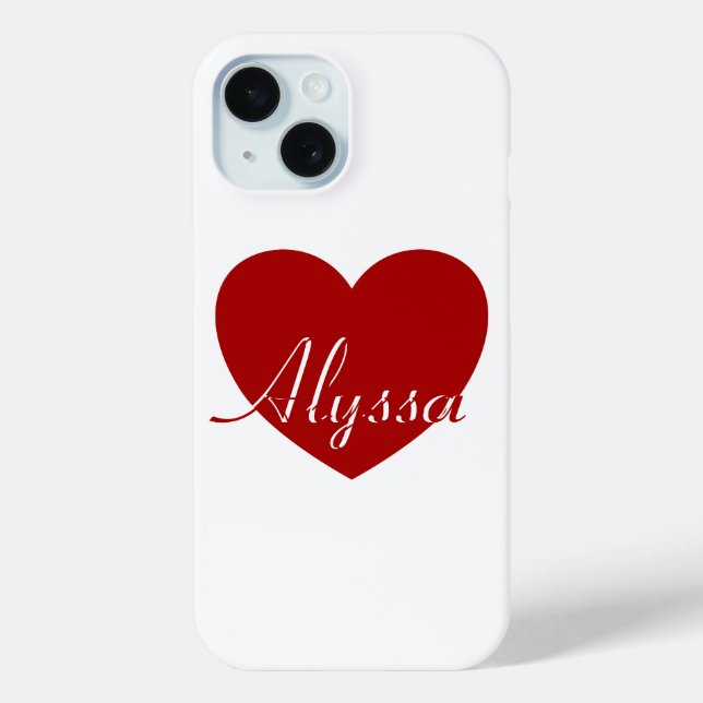 Alyssa - Vorlage für Ihren Namen, Liebe des roten  Case-Mate iPhone Hülle (Rückseite)