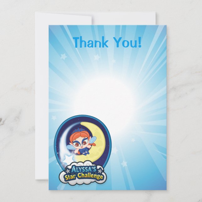 Alyssas Stern-Herausforderung Dankeskarte (Vorderseite)