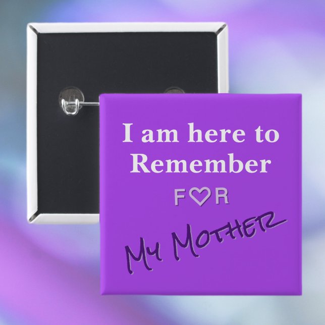 ALZ Lila Alzheimer Disease Awareness Caregivers Button (Von Creator hochgeladen)