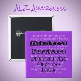 ALZ Lila Alzheimer Disease Awareness Überlebende Button