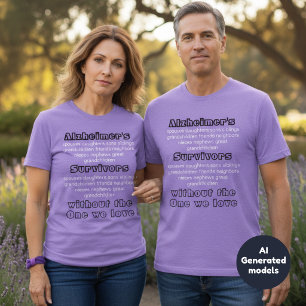 ALZ Lila Alzheimer-Krankheit-Bewusstsein Überleben Tri-Blend Shirt