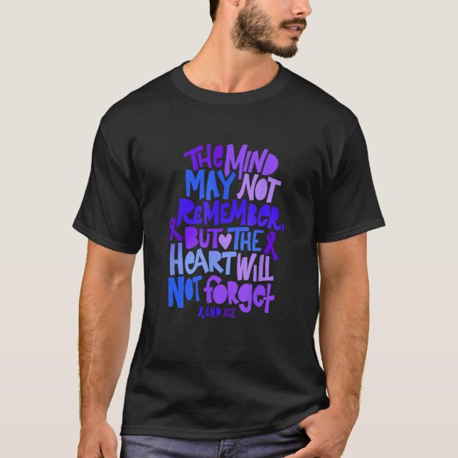 ALZ Purple Elephant Alzheimer Awareness Apparel EN T-Shirt (Vorderseite)