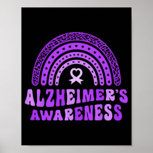 Alzheimer's Bewusstsein Niedlicher Lila Elefan Poster