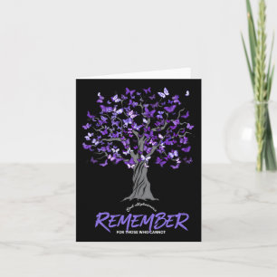 Alzheimer Awareness-T-Shirt Lila Karte