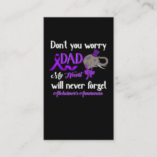 Alzheimer Awareness Vater Elefant Family Support Visitenkarte