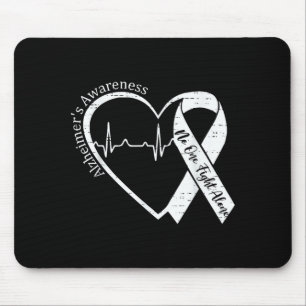 Alzheimer-Bewusstsein Herzband lila Demenz Mousepad