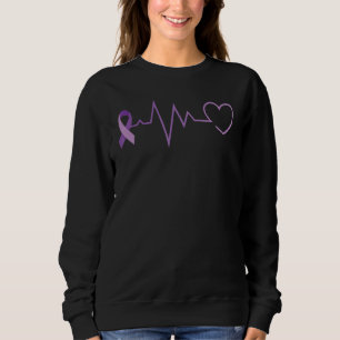 Alzheimer-Bewusstsein Lila Amerikanische Flagge Be Sweatshirt
