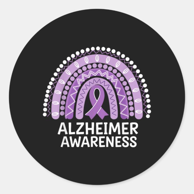 Alzheimer-Bewusstsein Runder Aufkleber (Vorderseite)