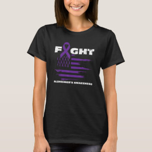 Alzheimer-Bewusstsein September Ende Alz USA-Flagg T-Shirt