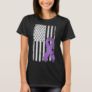 Alzheimer-Bewusstsein USA Amerikanische Flagge Dem T-Shirt