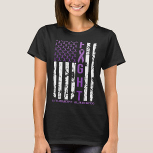 Alzheimer-Bewusstseinsmonat Tag USA-Flagge Band T-Shirt