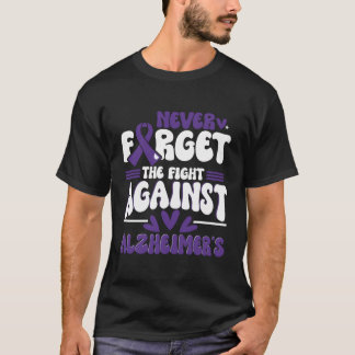 Alzheimer Brain Injury Design Lila Alzheimers Aw T-Shirt