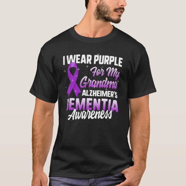 Alzheimer-Demenz-Bewusstsein, das ich Lila für T-Shirt (Vorderseite)