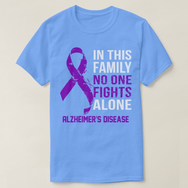 Alzheimer Disease Awareness Niemand kämpft allein  T-Shirt (Design vorne)