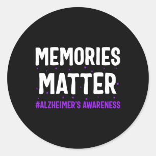 Alzheimer-Erinnerungen Matter Alzheimers Awareness Runder Aufkleber