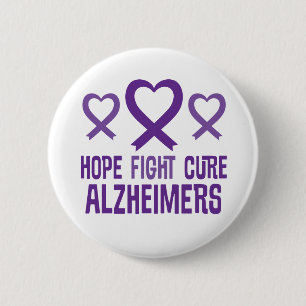 Alzheimer Hoffnungs-Kampf-Heilungs-Band-Knopf Button