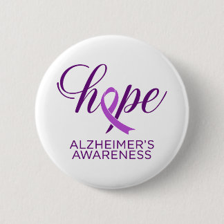 Alzheimer-Krankheit Bewusstsein Lila Band Button