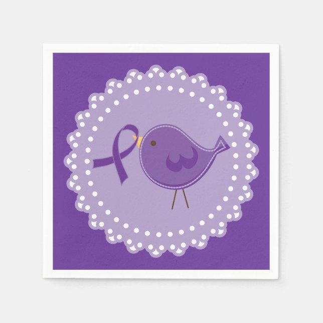 Alzheimer-Krankheit-Bird Serviette (Vorderseite)