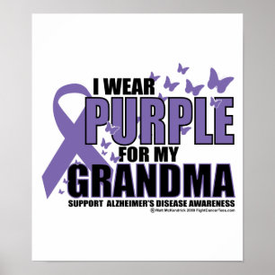 Alzheimer Lila für GRANDMA Poster