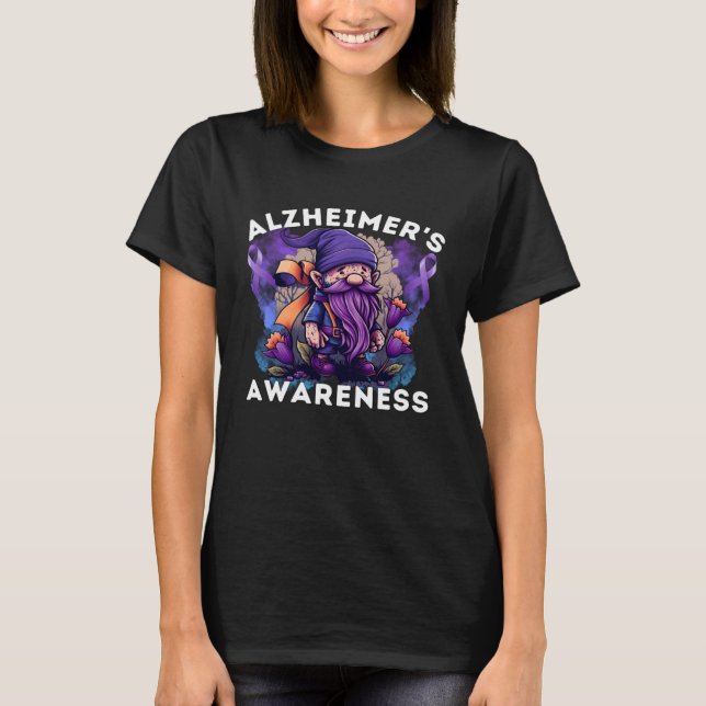 Alzheimer s Awareness Month Alzheimer Gnomes Purpl T-Shirt (Vorderseite)