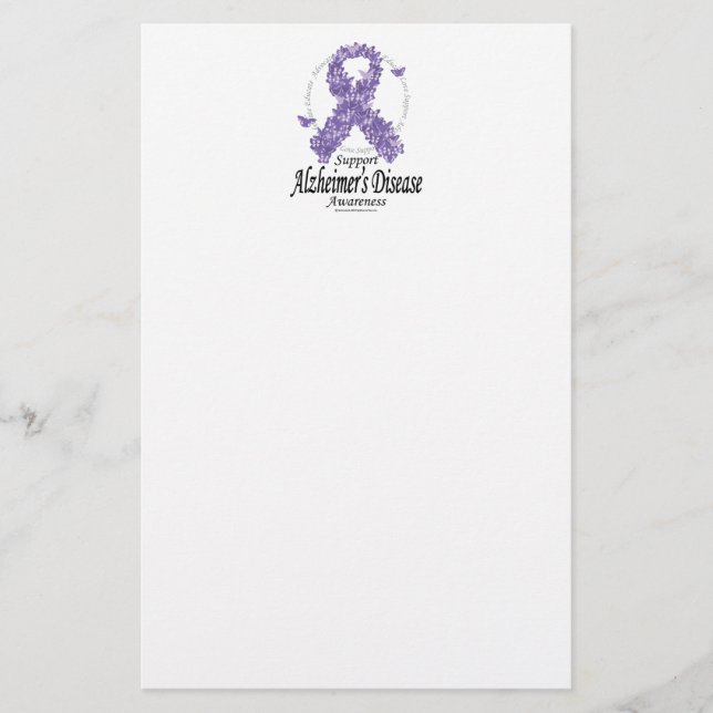 Alzheimer-Schleife Briefpapier (Vorderseite)
