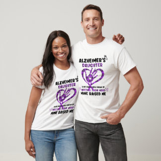 Alzheimer-Tochter-Bewusstsein Lila Kariert T-Shirt