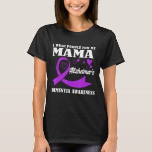 Alzheimer und Demenz Ich trage Lila T-Shirt