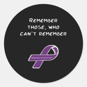 Alzheimerheimer Disease Day Heimer's Awareness Rib Runder Aufkleber