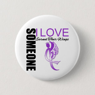 Alzheimerkrankheit Jemand, der in der Liebe Wings  Button