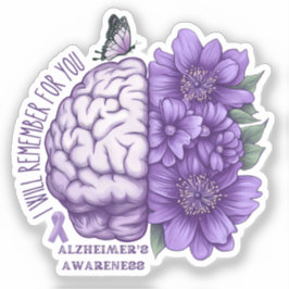 Alzheimer's Awareness, an die ich für Sie denken w Aufkleber