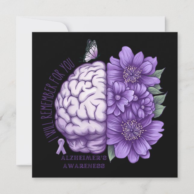 Alzheimer's Awareness, an die ich für Sie denken w Einladung (Vorderseite)