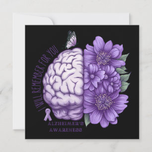 Alzheimer's Awareness, an die ich für Sie denken w Einladung