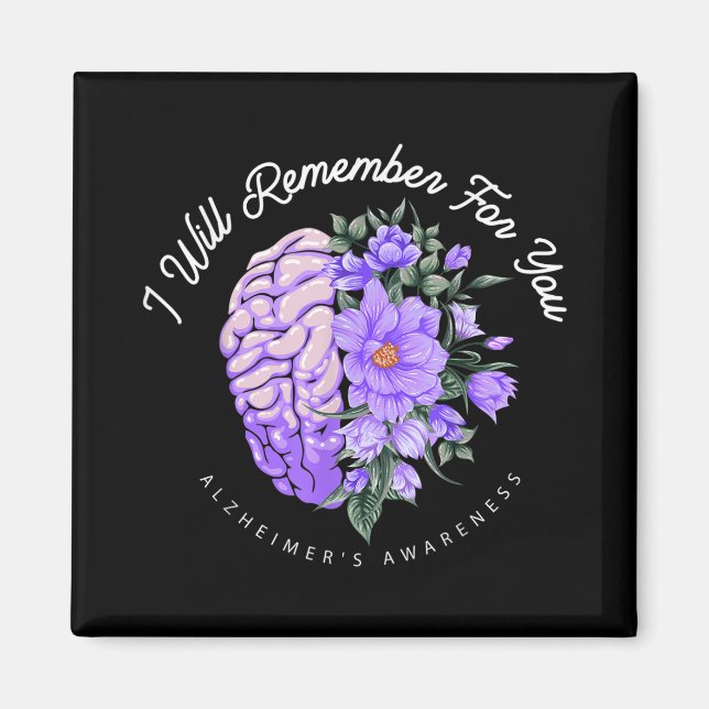 Alzheimer's Awareness, an die ich für Sie denken w Magnet (Vorne)