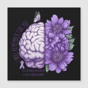 Alzheimer's Awareness, an die ich für Sie denken w Magnetkarte