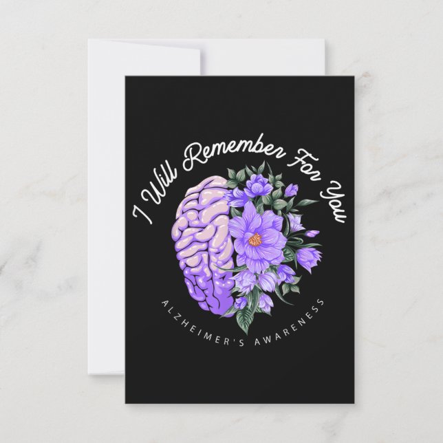 Alzheimer's Awareness, an die ich für Sie denken w Mitteilungskarte (Vorderseite)