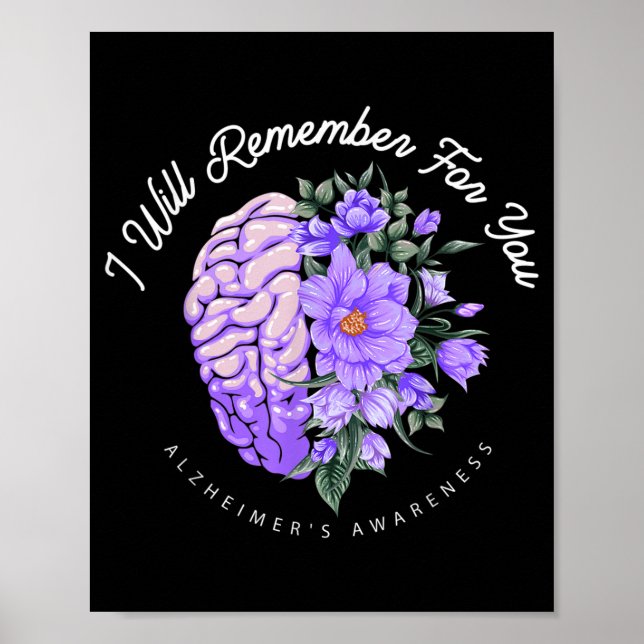 Alzheimer's Awareness, an die ich für Sie denken w Poster (Vorne)