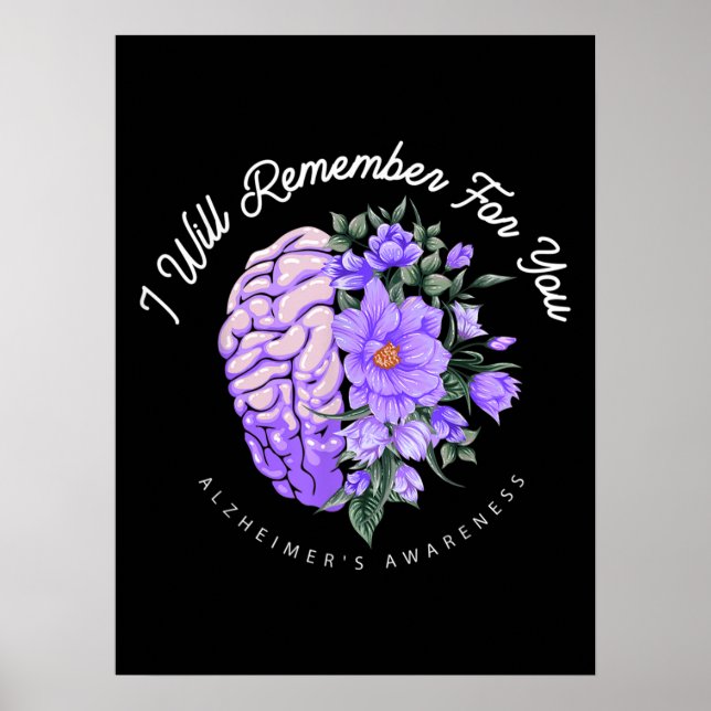 Alzheimer's Awareness, an die ich für Sie denken w Poster (Vorne)