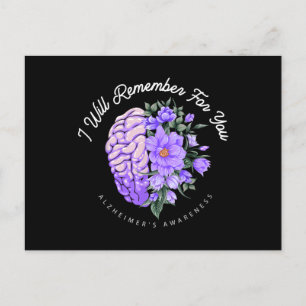 Alzheimer's Awareness, an die ich für Sie denken w Postkarte