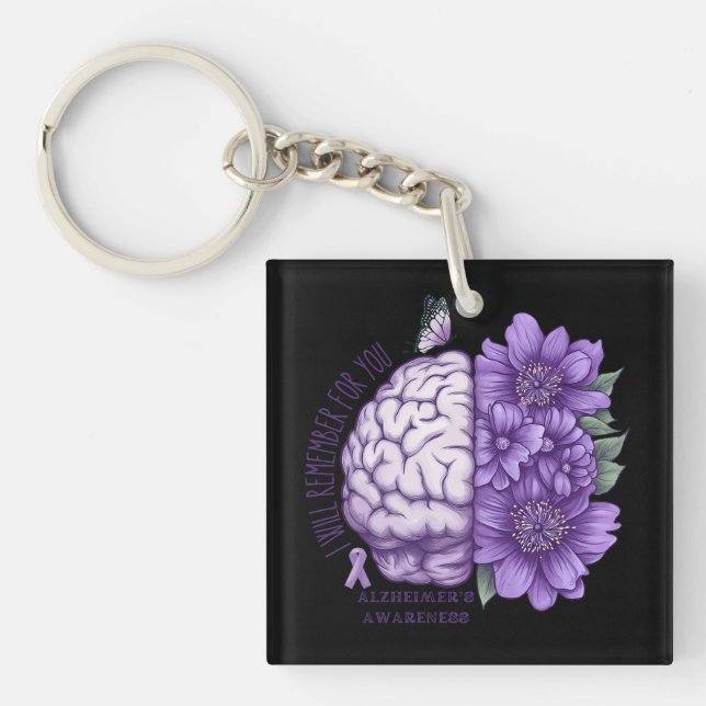 Alzheimer's Awareness, an die ich für Sie denken w Schlüsselanhänger (Vorderseite)