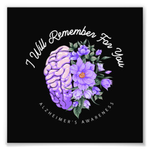 Alzheimer's Awareness, an die ich mich für Sie er Fotodruck