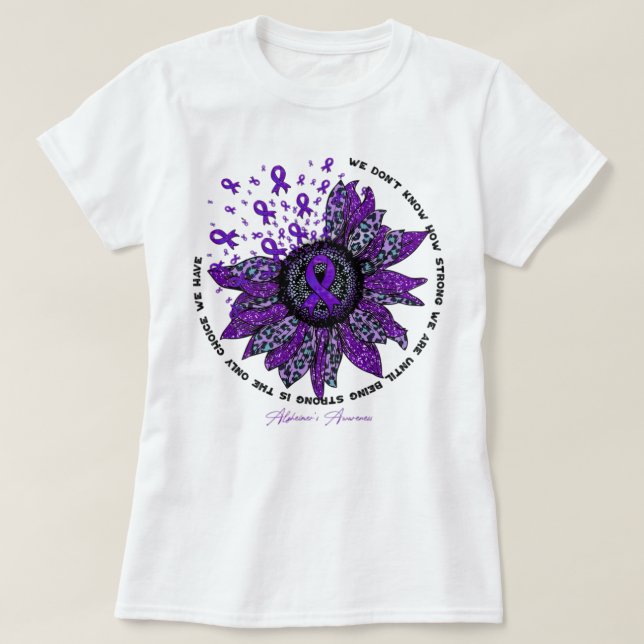 Alzheimer's Awareness Awareness Sunflower Blume W T-Shirt (Design vorne)